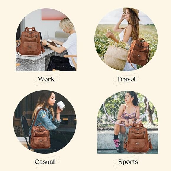 Backpack Purse for Women, Women Backpack Purse - Picture 4 of 5